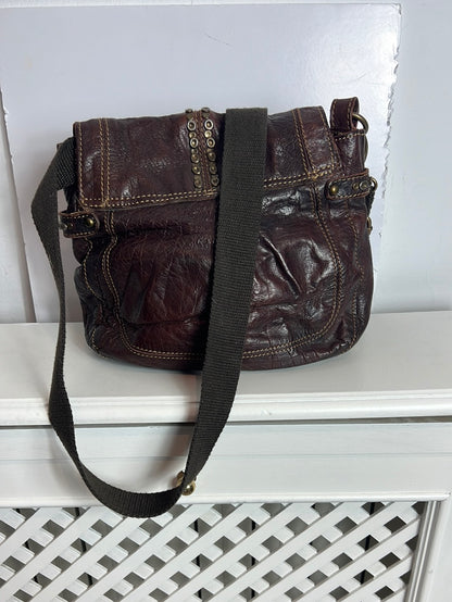 JOGSAW. Brown leather studded bag (Tara)