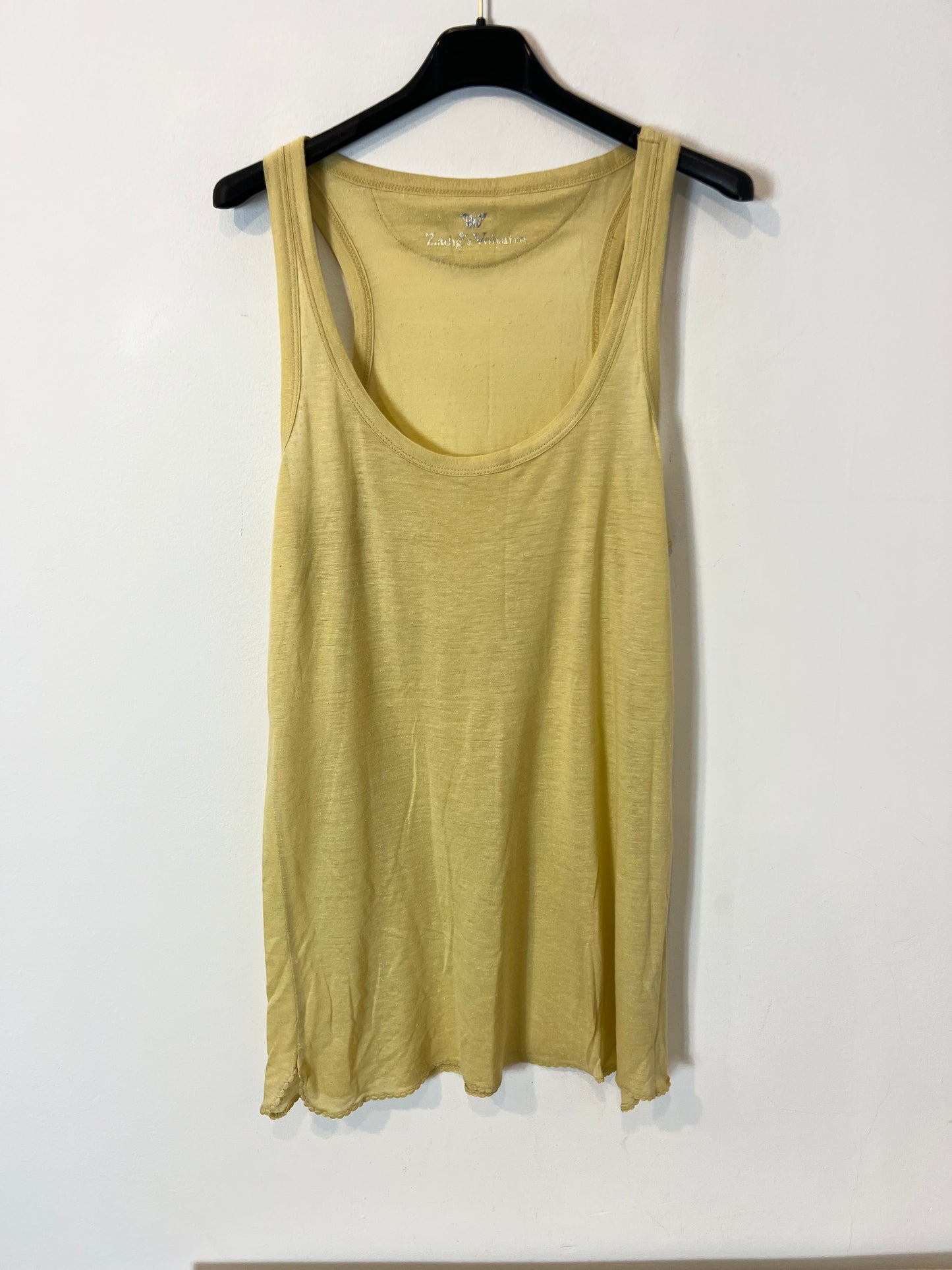 ZADIG & VOLTAIRE. Top tono pastel jaspeado con seda. T S