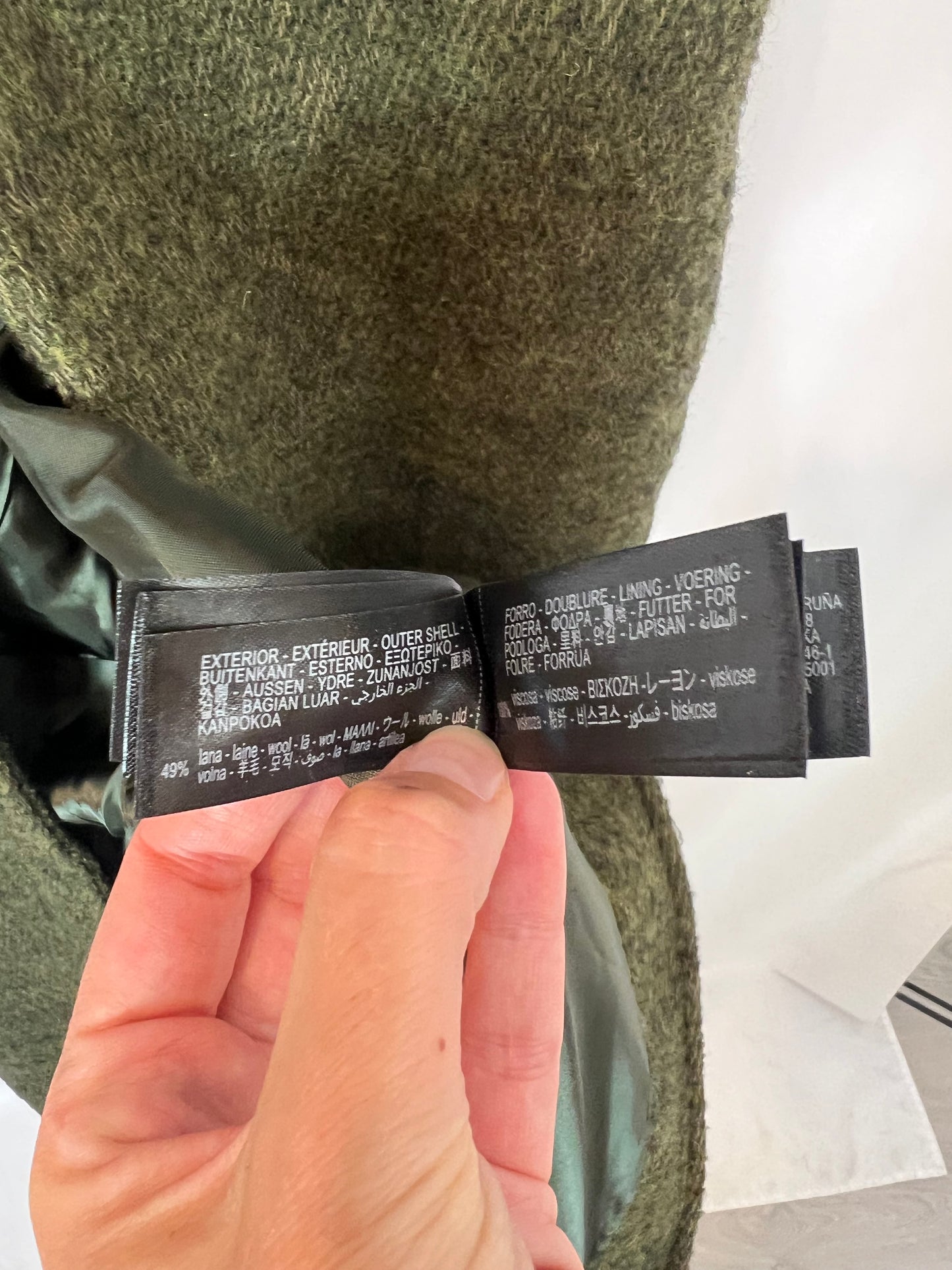 ZARA. Green wool vest. Size XS