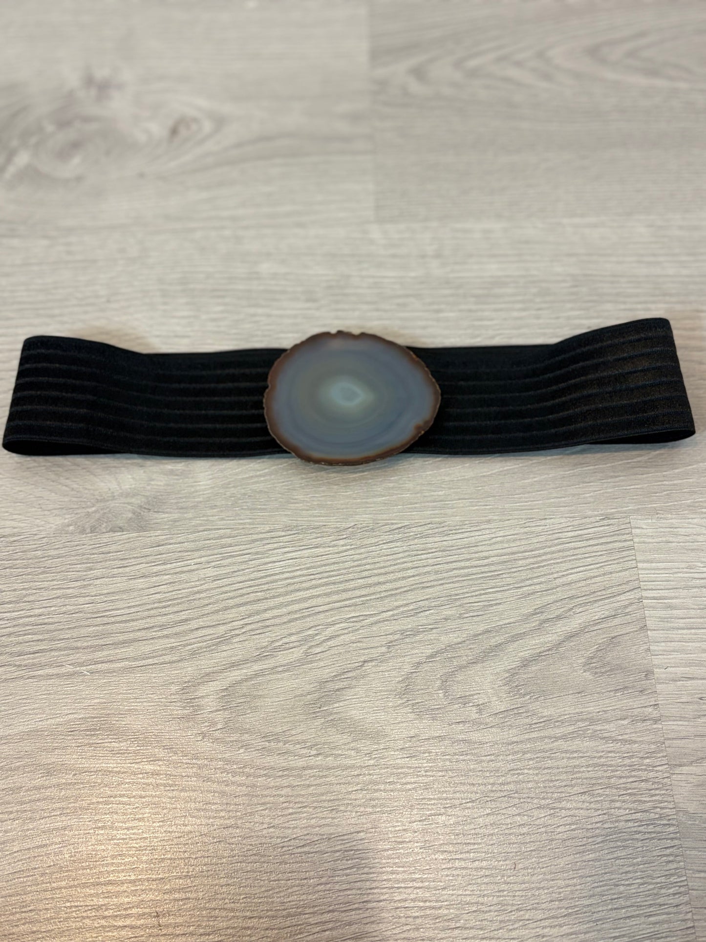OTRAS. Cinturón negro elastico piedra
