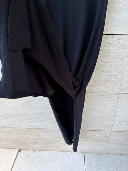 MASSIMO DUTTI. Vestido largo negro hilo
