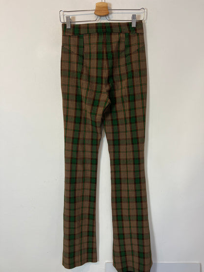 UTERQÜE. Pantalón cuadros aberturas