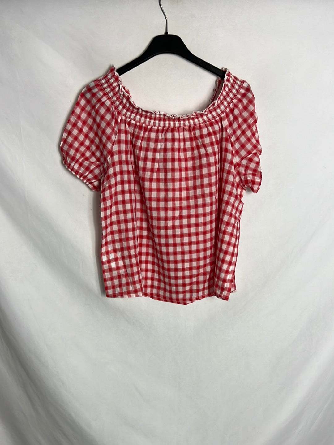 BROWNIE. Red plaid top S.xs/s