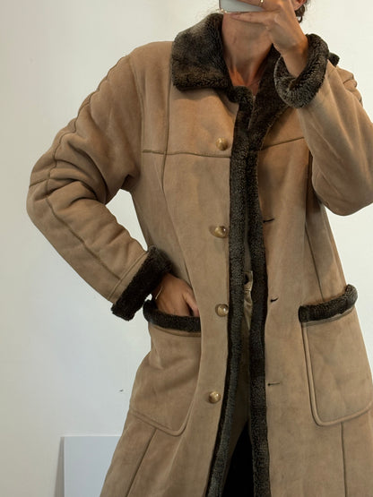 BARONIA. Vintage double-textured coat, size 38