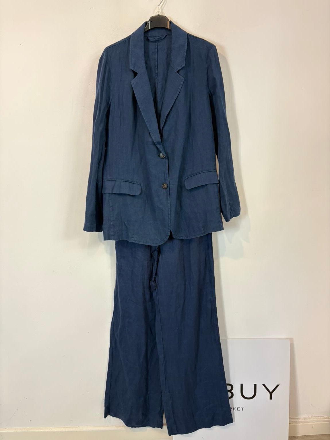 OTTOD´AME. Traje de chaqueta lino azul