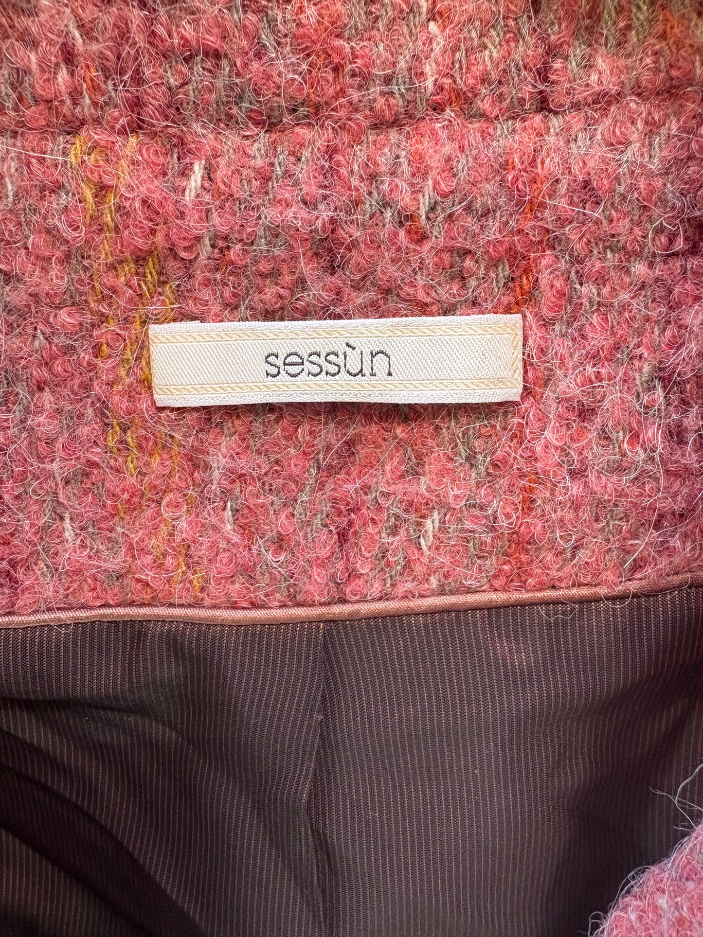 SESSÚN. Abrigo jaspeado colores