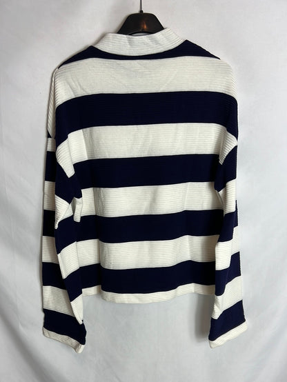 STRADIVARIUS . Top rayas textura . T M