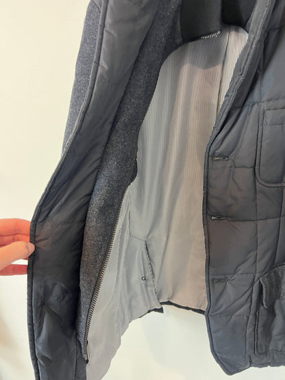 EMIDIO TUCCI. Men's blue double-textured jacket. TM