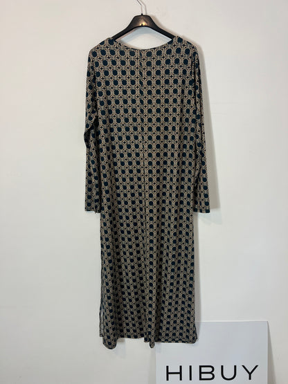 ZUA. Vestido largo estampado azul TU(S)