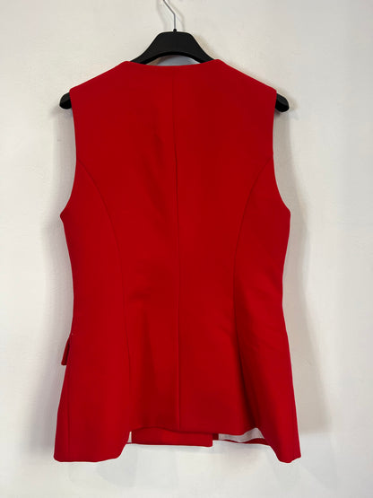 ZARA. Total red vest and trousers look S/S