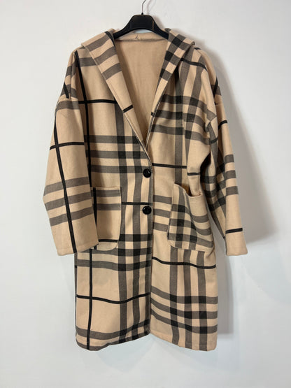 OTRAS. Chaqueta larga cuadros. T M