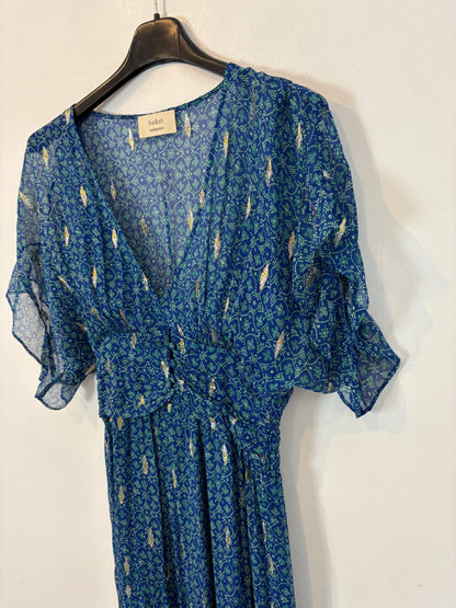 BA&SH. Vestido azul largo seda