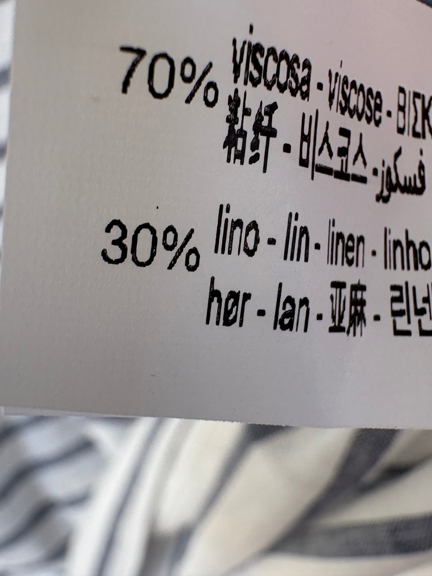 ZARA. Top rayas con lino. T M