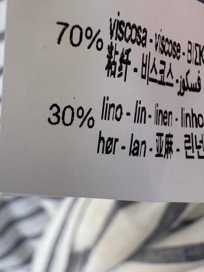 ZARA. Top rayas con lino. T M