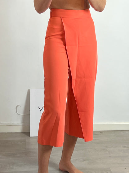 MAK BY MARISA ARACIL Orange midi culotte skirt T.36