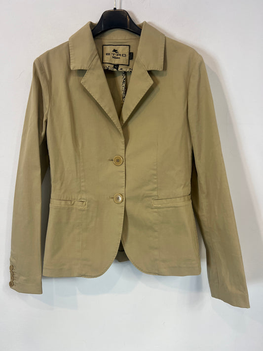 ETRO Blazer beige entallada. T 42 (38)