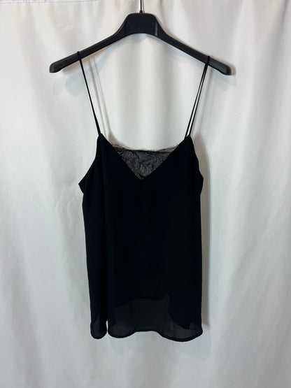 TOPSHOP. Black lingerie top T.36
