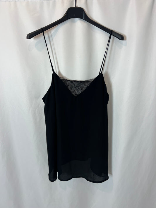 TOPSHOP. Black lingerie top T.36