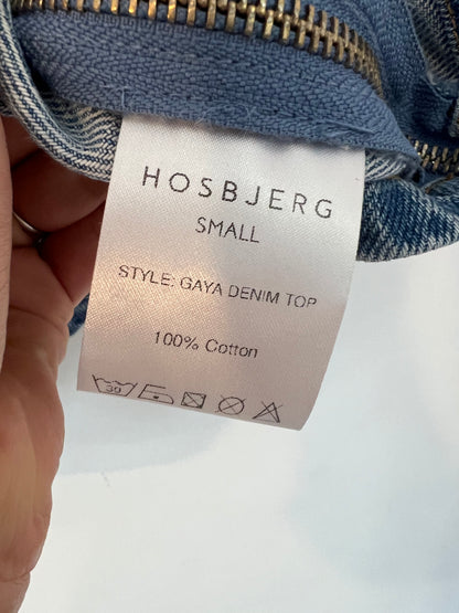 HOSBJERG. Top denim estampado. T S