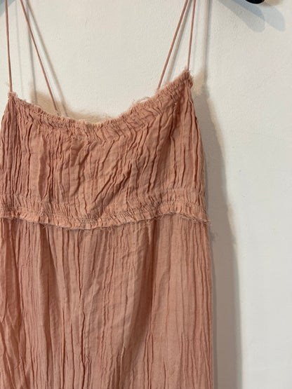 ZARA. Vestido rosa fruncido T.s