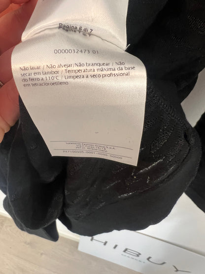 MISSONI. Black dress with shiny thread texture. Size 42