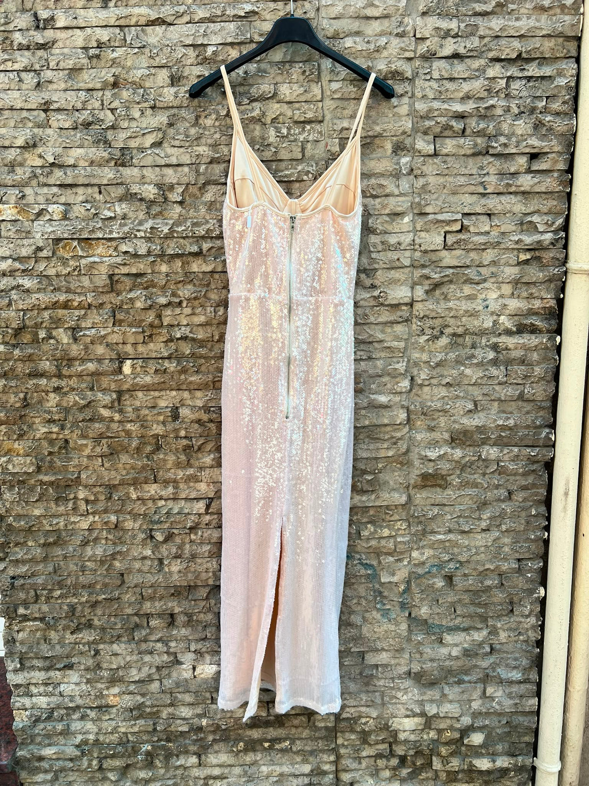 Vestido midi lentejuelas elástico