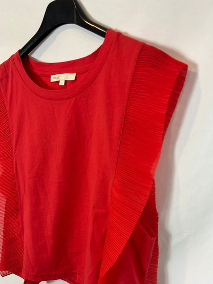 MAJE. Red top with detail. Size 1 (S)