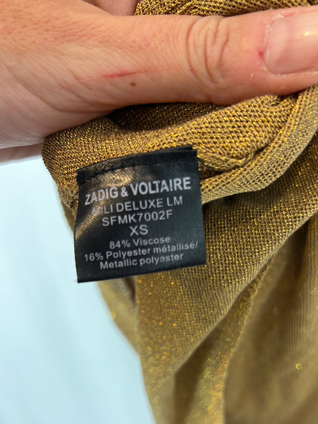 ZADIG&amp;VOLTAIRE. Shiny knit top. Size XS