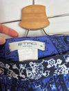 ETRO. Pantalones estampado anchos azules T.42(36)