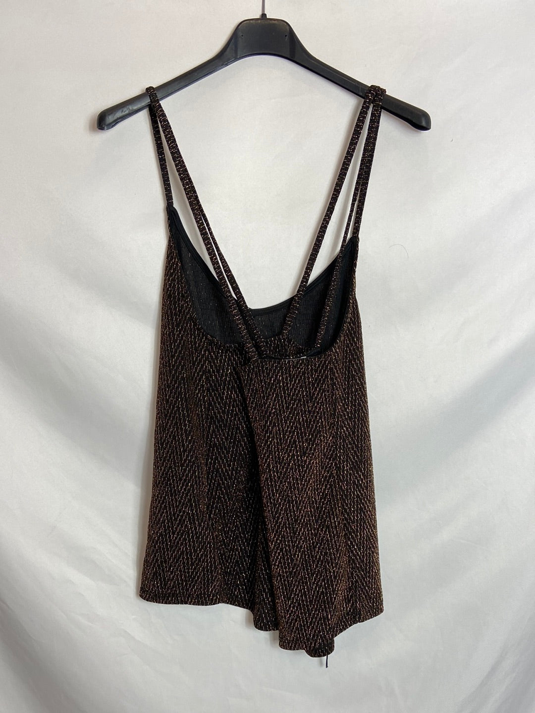 CORTEFIEL. Top tirantes hilo dorado. T.L