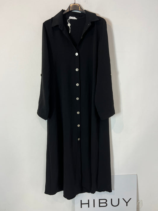 SOMETHING PRETTY. Black Shirt Dress Your (s/m)
