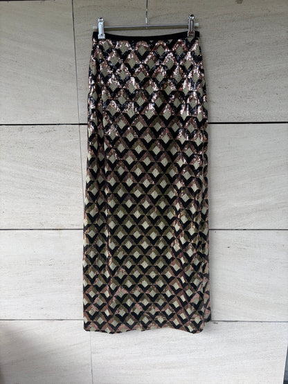 BAYMO. Falda midi lentejuelas colores