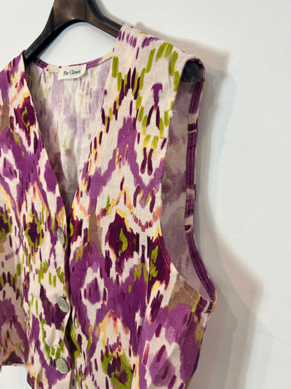 THE CLOSET. Chaleco estampado con lino T.u(s)