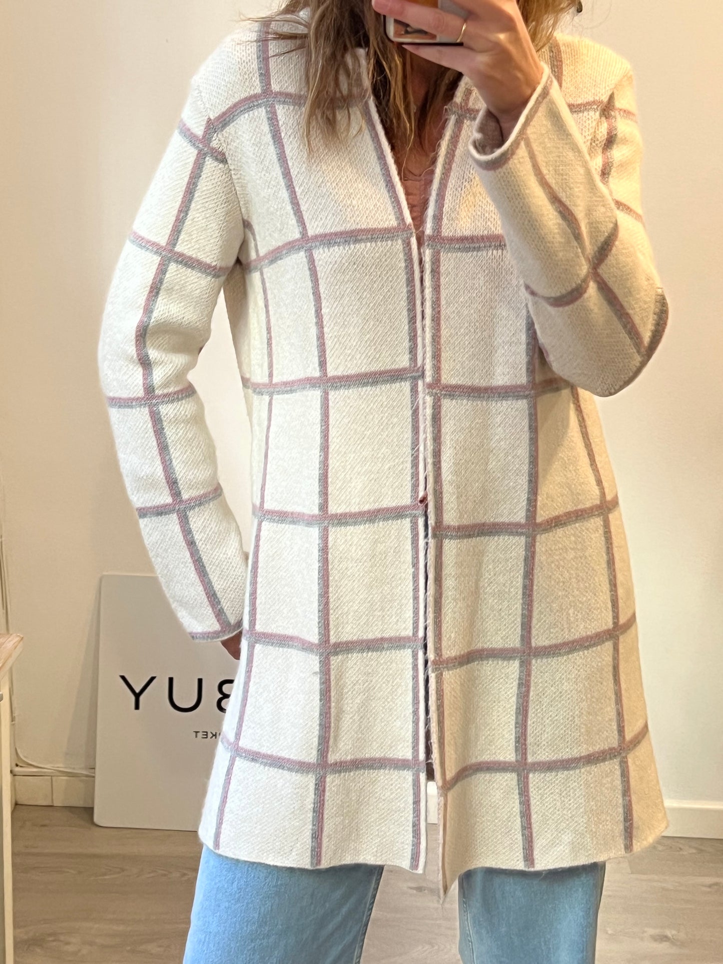 GALLERY. Chaqueta  punto cuadros. T L