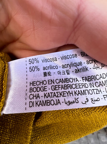 ZARA. Jersey pistacho fluido cuello perkins. T XL