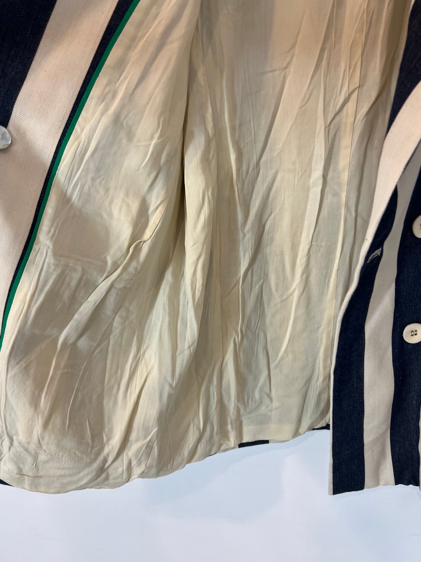 SKATÏE BRAND. Blazer recta rayas azules. T M