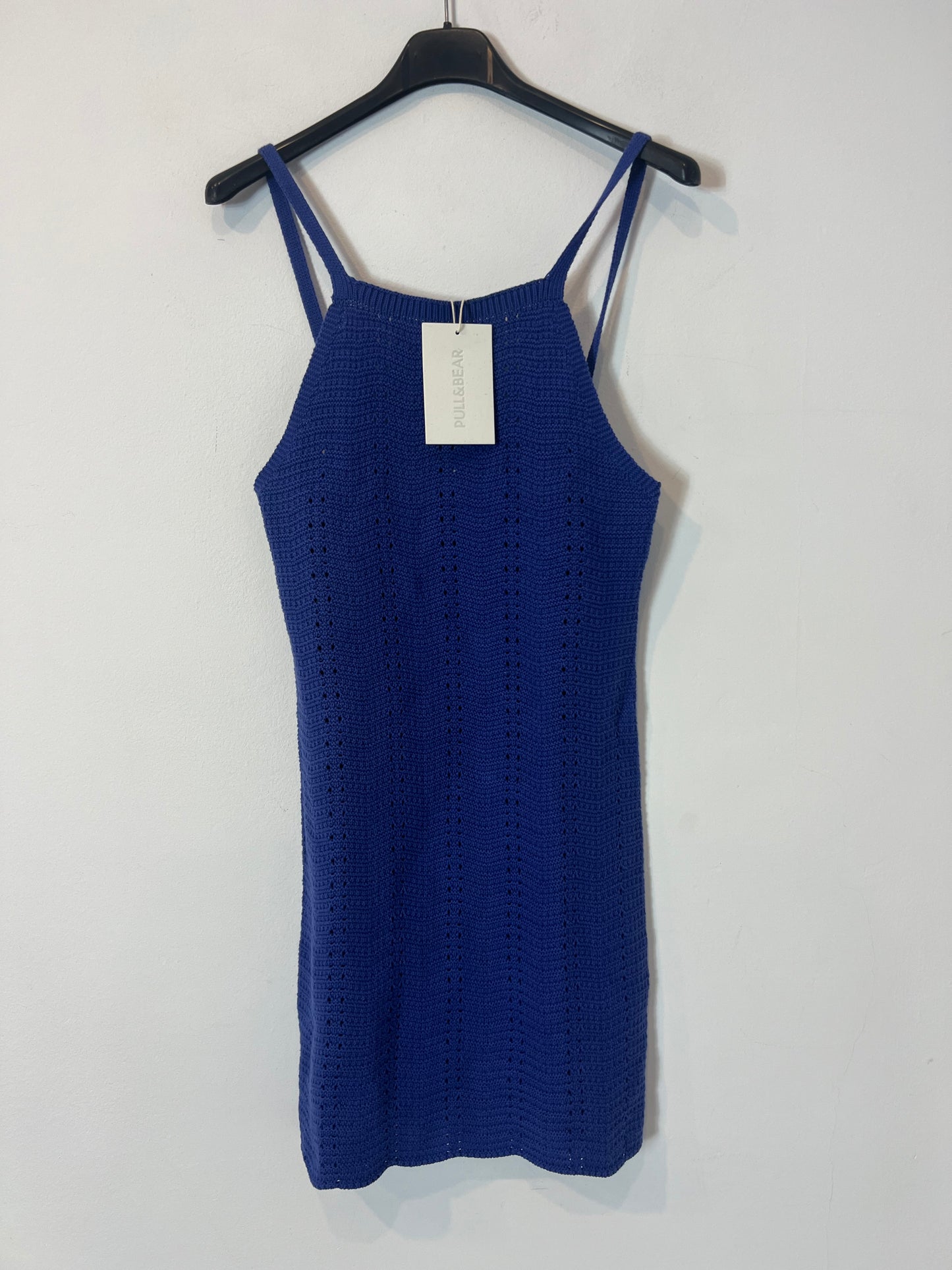 PULL&amp;BEAR. Short blue crochet dress. TS