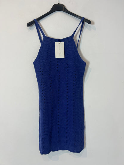 PULL&amp;BEAR. Short blue crochet dress. TS