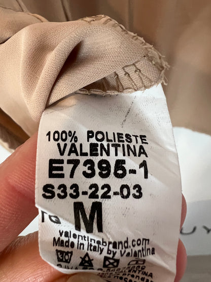 VALENTINA. Beige hooded blouse/overshirt Tm