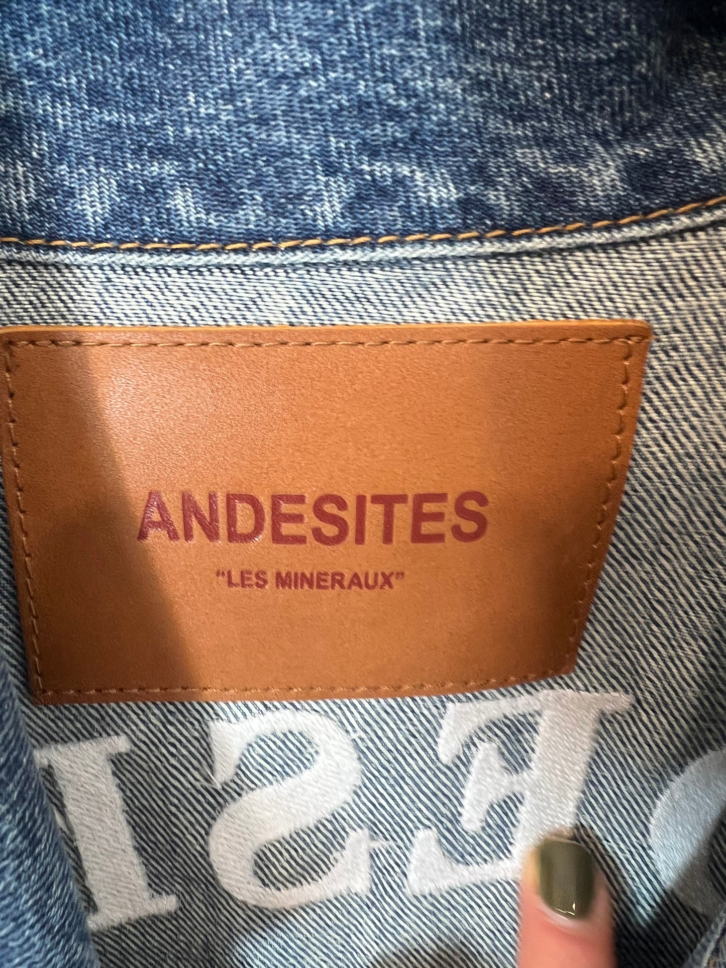 ANDESITES. Cazadora denim bordada. TU (M)