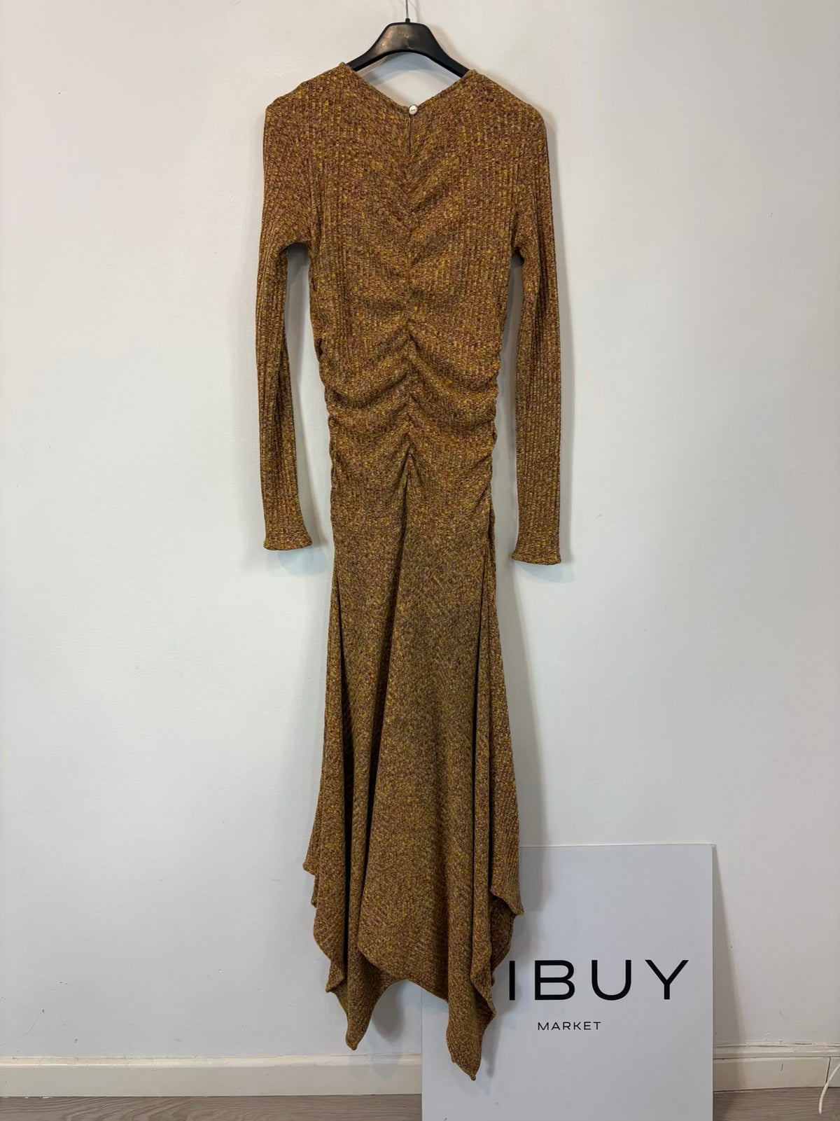 GABTAG. Vestido punto canalé asimétrico