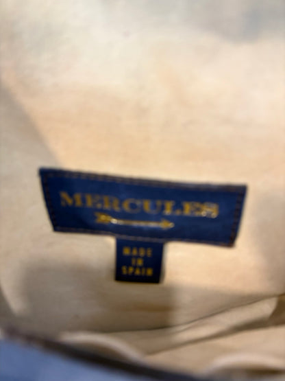 MERCULES. Bolso piel azul asa larga