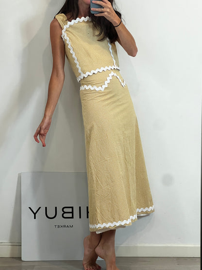 MARTIN ALCALDE. Conjunto Inés Vichy ocre