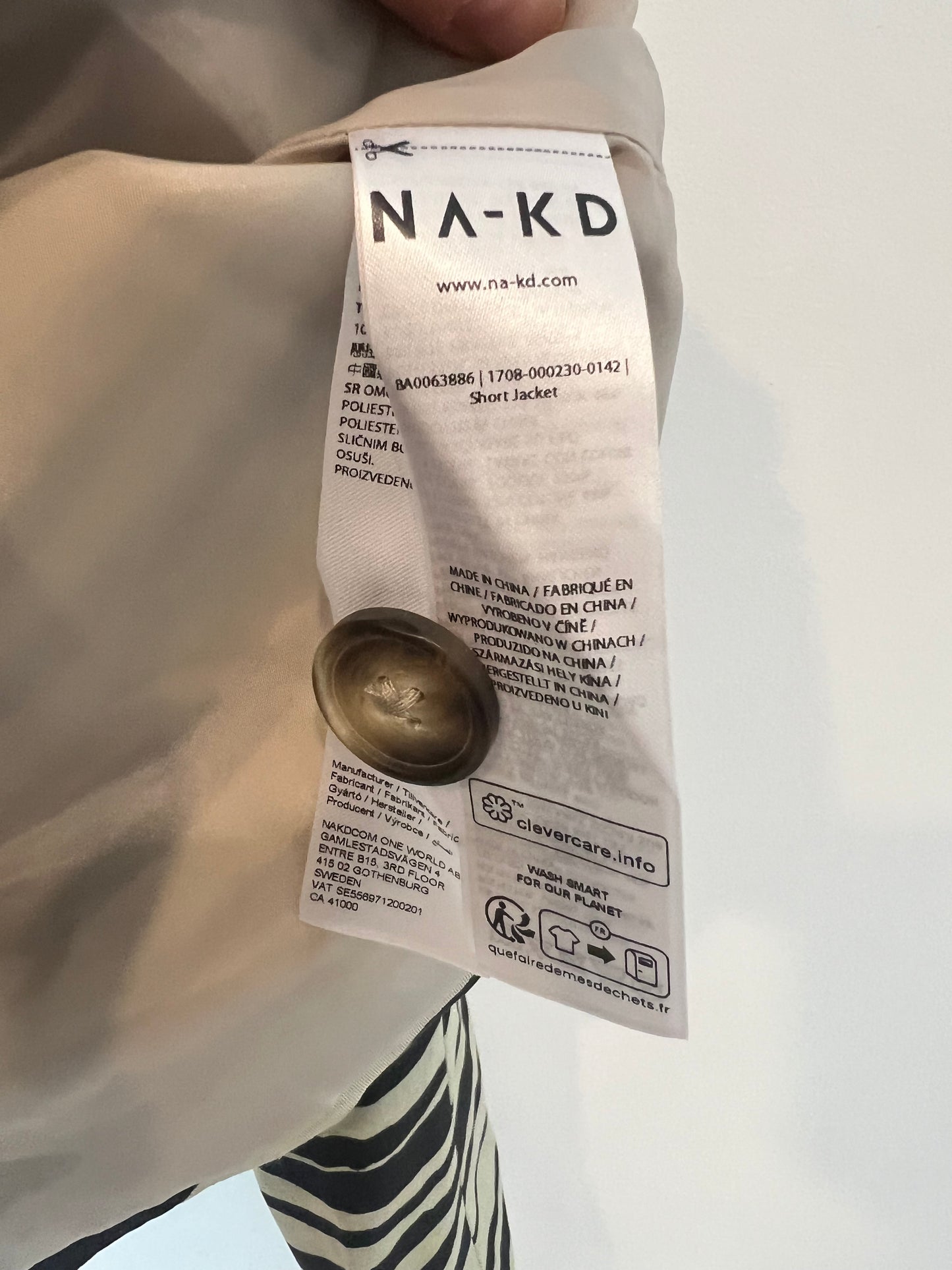 NAKD X  JOSEFINE HJ. Cazadora estampado cebra T.32 (S)