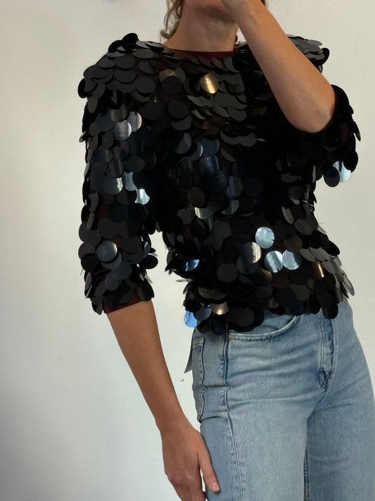 OTRAS. Top lentejuelas maxi