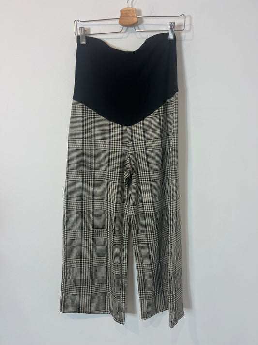 H&M. Pantalón culotte pata de gallo premamá. T S