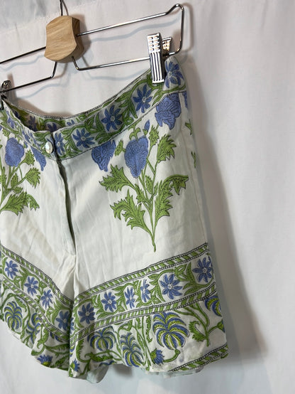 JULIET DUNN LONDON. Bermuda shorts and printed top total look. Size 2 (38)