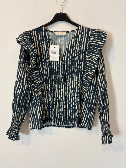 9MAS5. Total look estampado azul petróleo. T S