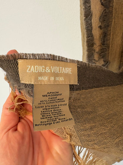 ZADIG & VOLTAIRE. Pañuelo tonos tierra