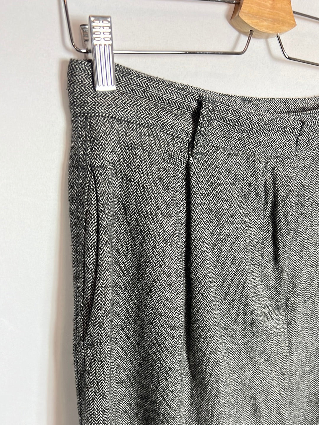 ZARA. Pantalones slouchy jaspeados. T S